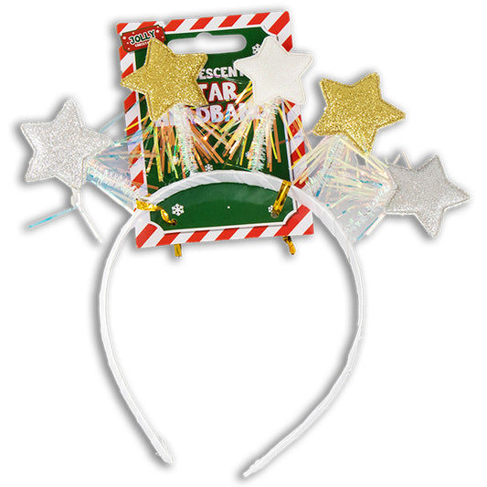 XMAS HEADBAND IRIDESCENT STAR (R)
