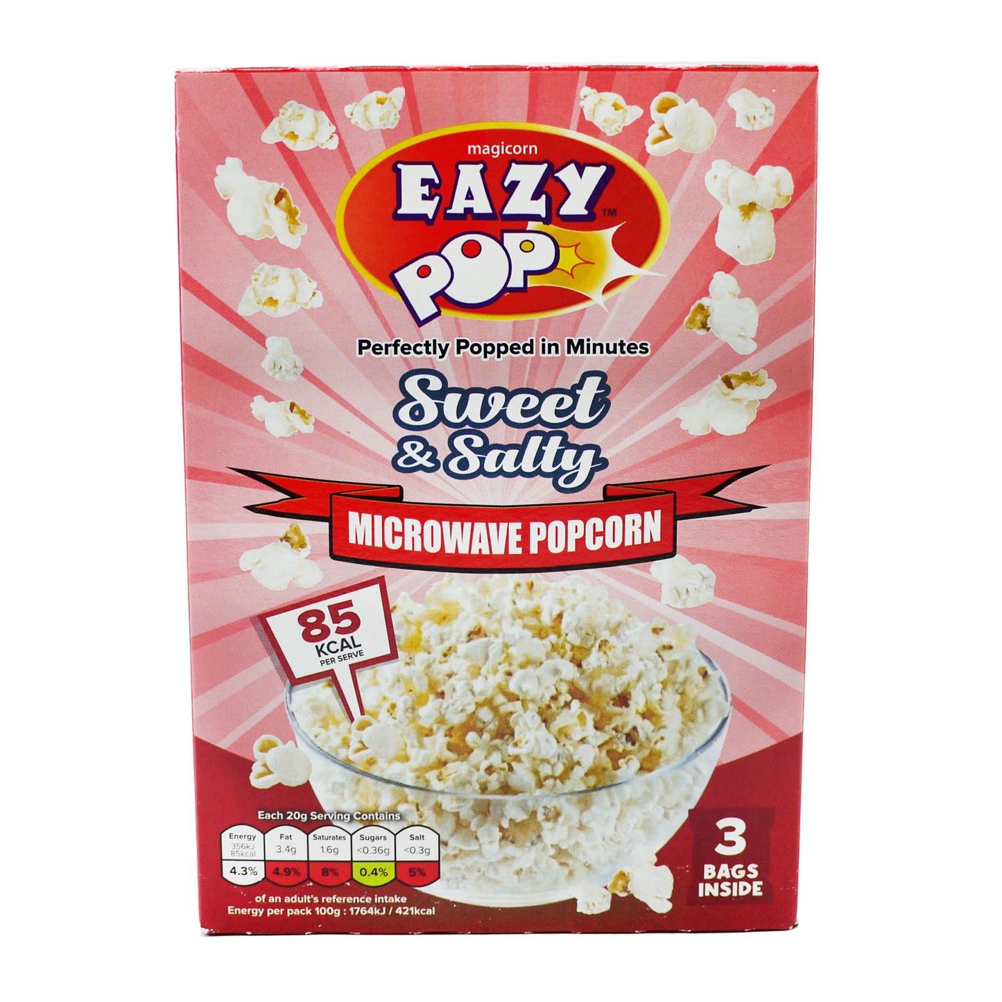 EAZYPOP MICROWAVE POPCORN SWEET&SALTY 02/12/26
