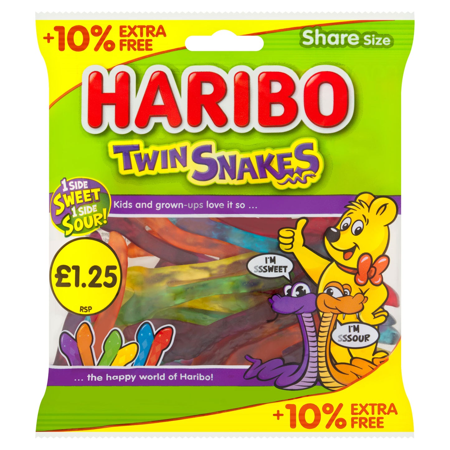 HARIBO TWIN SNAKES PM £1.25 02/26