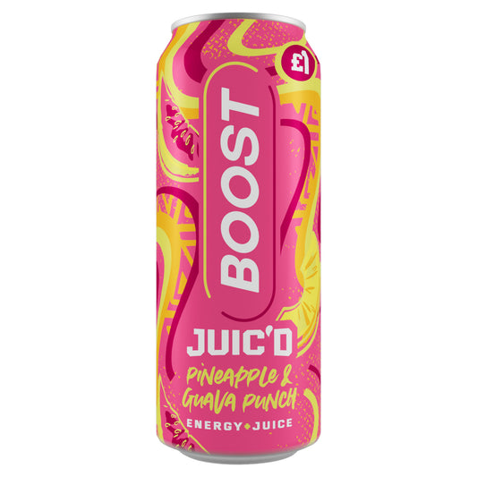 BOOST ENERGY JUICED GUAVA DRINK PM £1 01/26