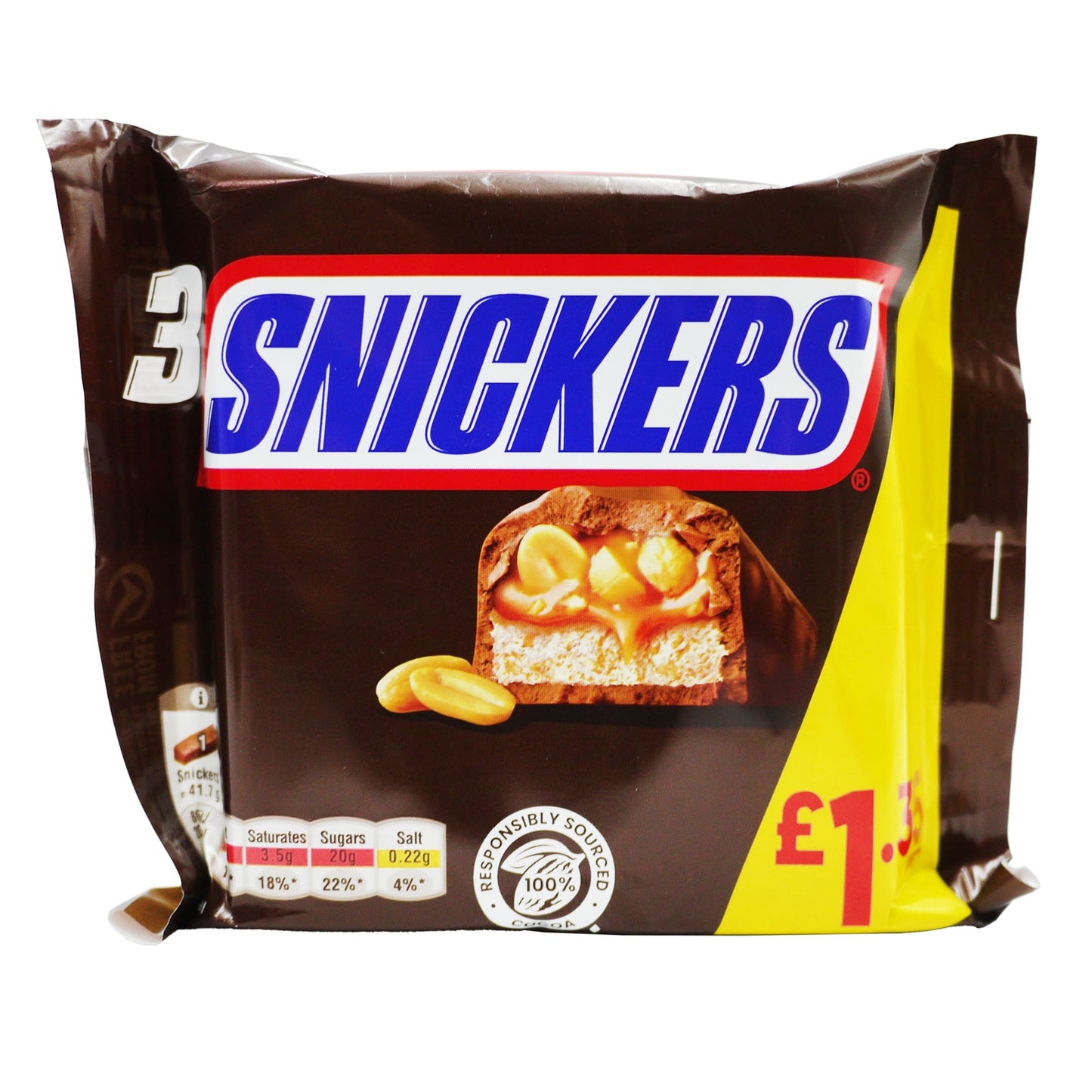 SNICKERS 3PACK PM £1.50 08/03/26