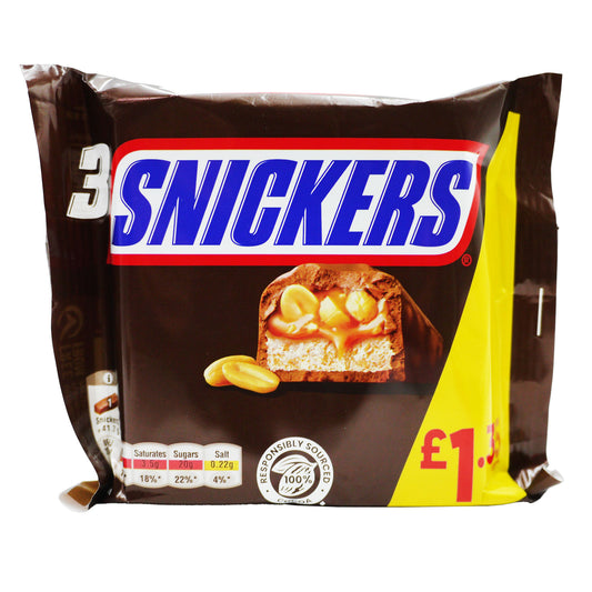 SNICKERS 3PACK PM £1.50  08/03/26