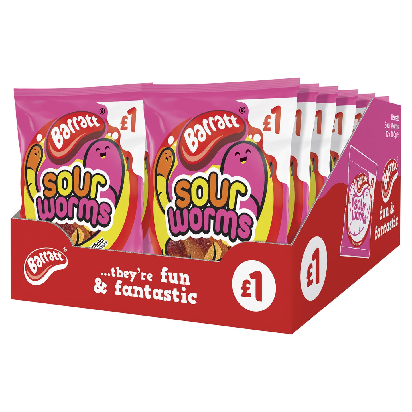 BARRATT SOUR WORMS BAG PM£1 09/26