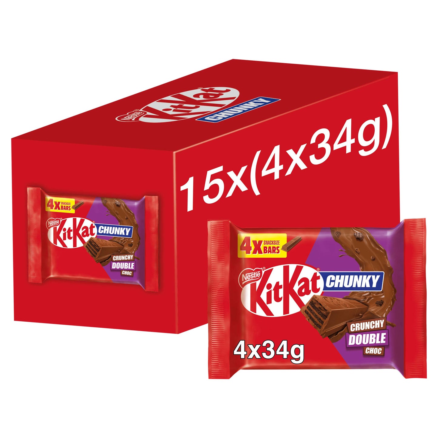 NESTLE KIT KAT CHUNKY DOUBLE CHOC 4 PK 02/26