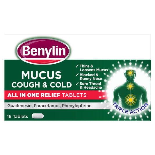 BENYLIN MUCUS & COUGH ALL IN ONE TABLETS 16S