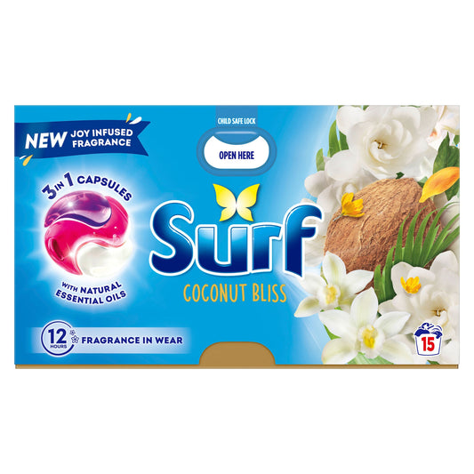 SURF CAPSULES 15 WASH COCONUT BLISS