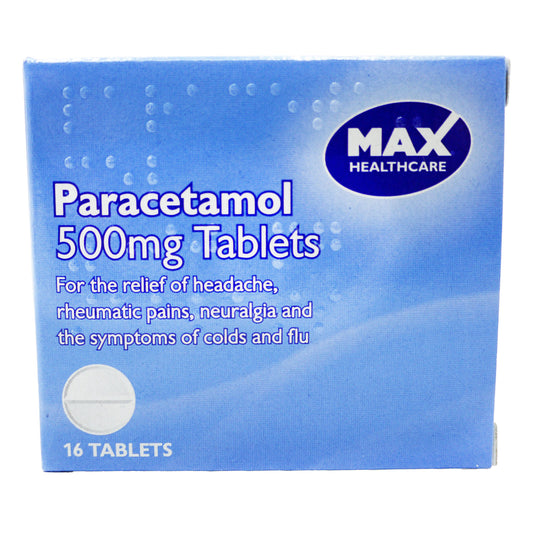 MAX PARACETAMOL TABLETS 500MG 09/27