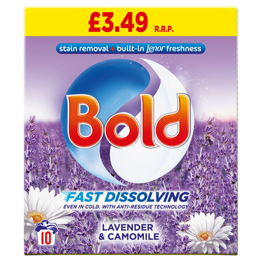 BOLD LAUNDRY POWDER LAV & CAM 10W  PMP £3.49 (C)
