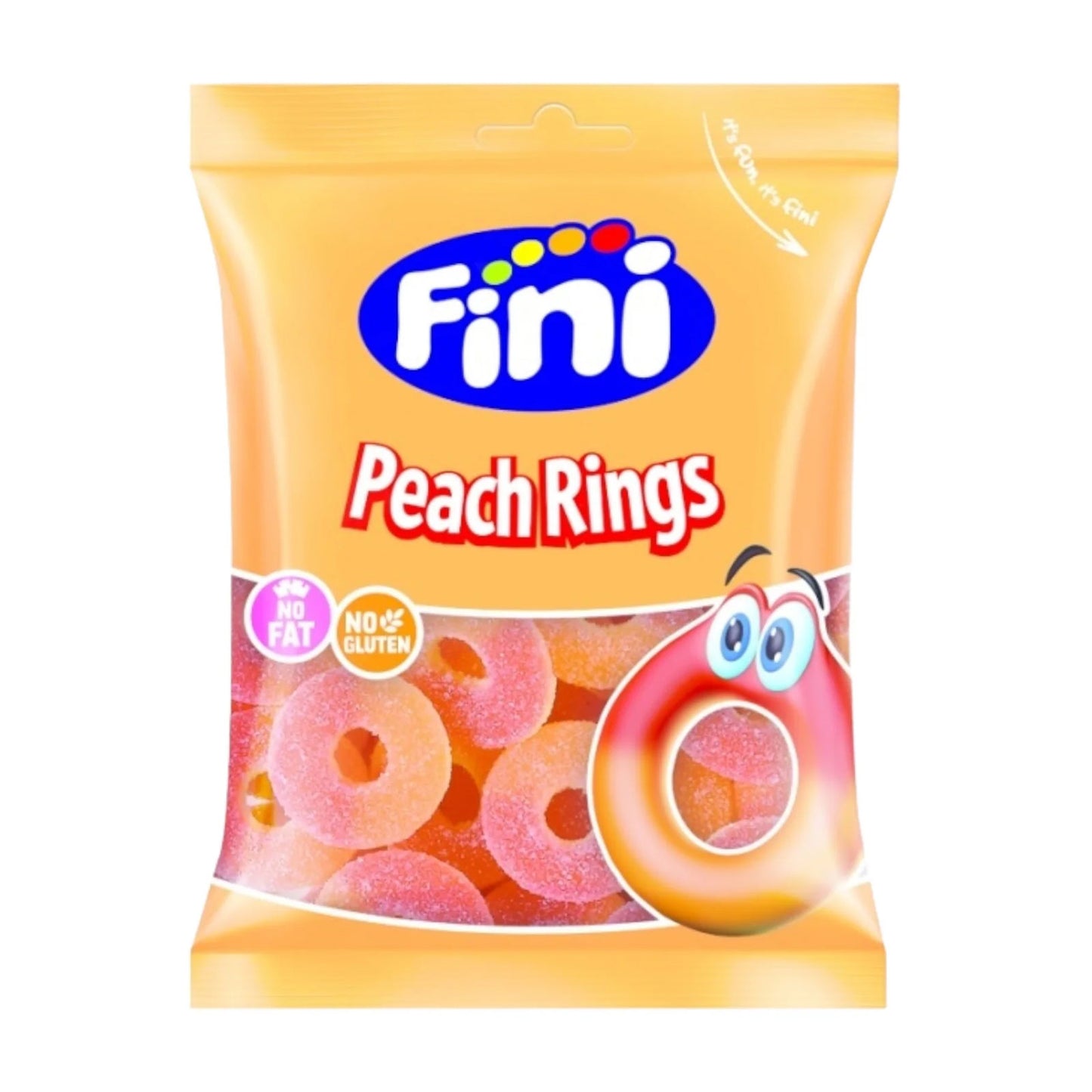 FINI FIZZY PEACH FLAVOURED JELLY RINGS(H) 10/26