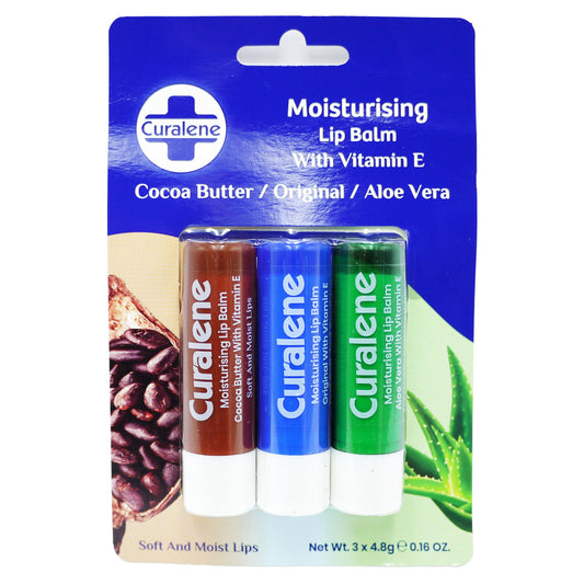 CURALENE LIP BALM ASSORTED 3PK 31/10/27