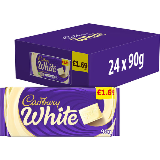 CADBURY CREAMY WHITE CHOCO BAR PM £1.69 14/03/26