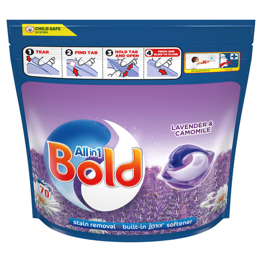 BOLD 2IN1 LIQUID PODS LAVENDER & CAMOMILE (C)