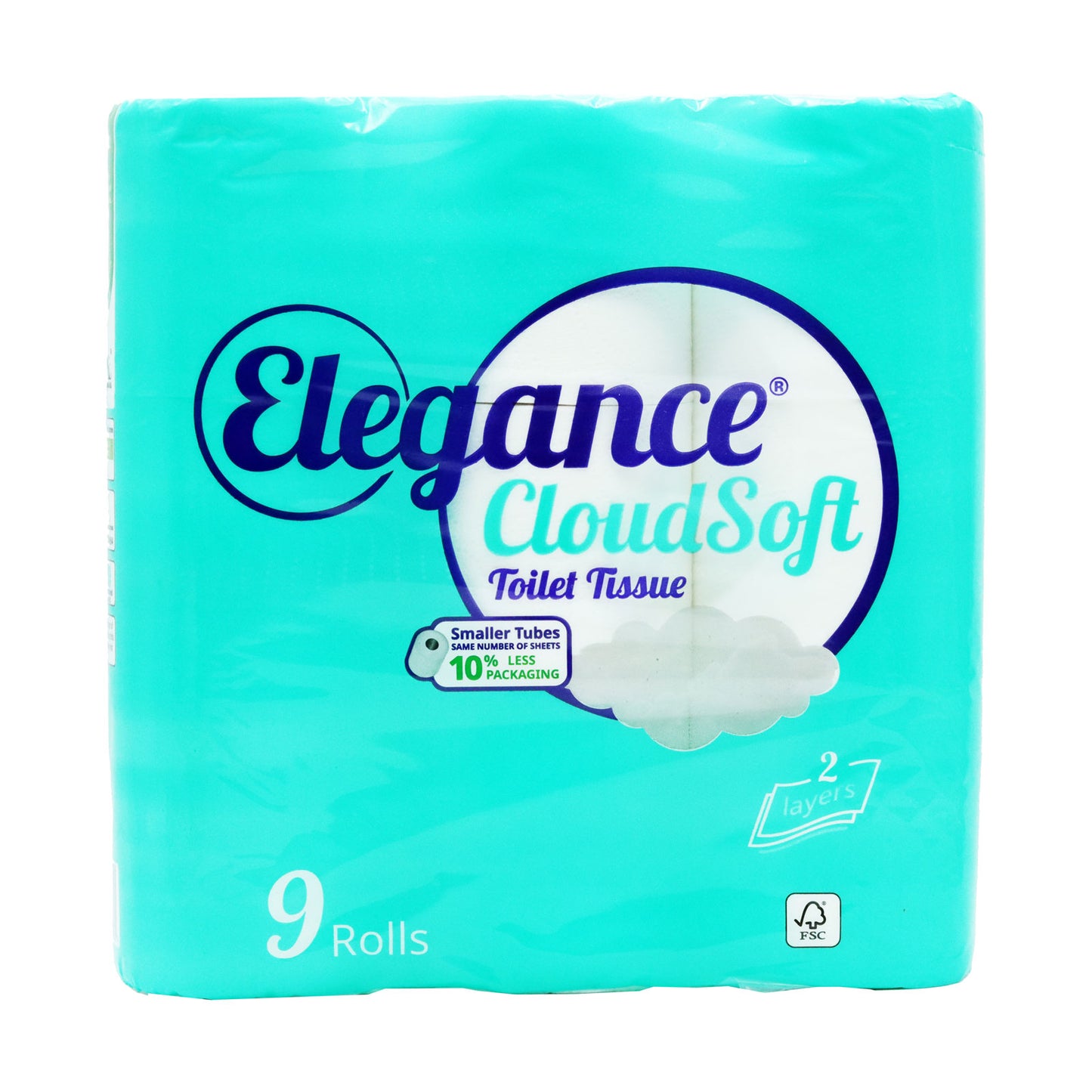 ELEGANCE TOILET TISSUE CLOUDSOFT 2PLY 9PK