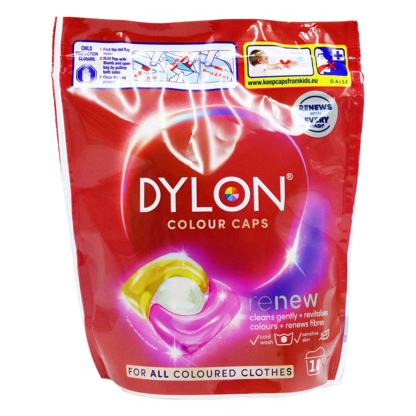 DYLON COLOUR WASH CAPLETS RENEW 18S