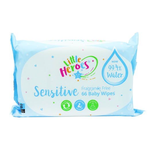 LITTLE HEROES BABY WIPES WATER BASED SENS 20/06/27