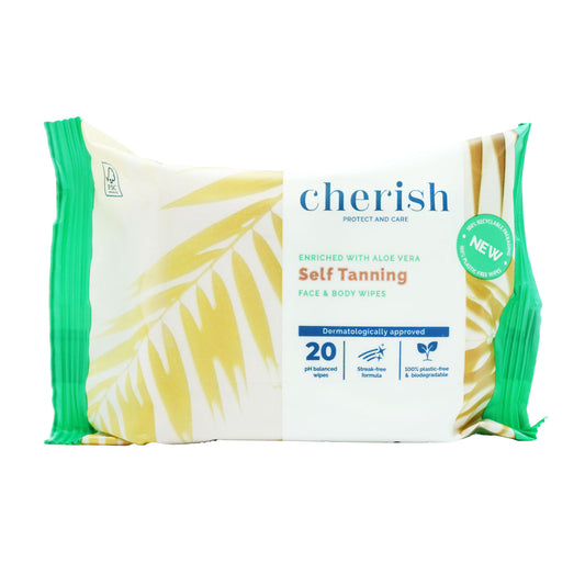 CHERISH SELF TANNING BIODEGRADABLE WIPES 13/07/27