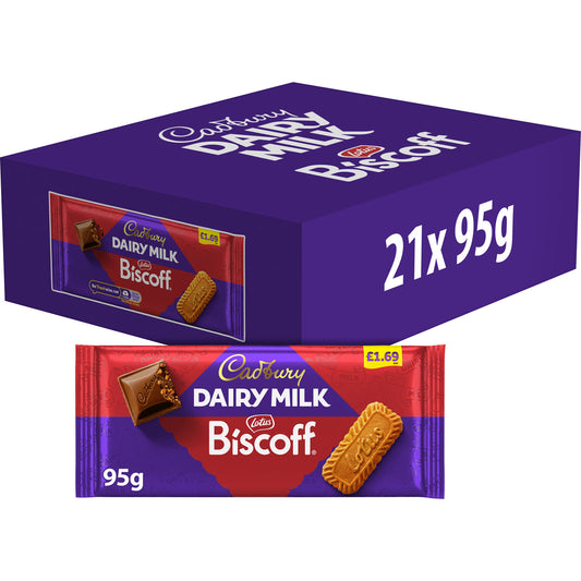 CADBURY DAIRY MILK BISCOFF BAR PM £1.69 24/12/25