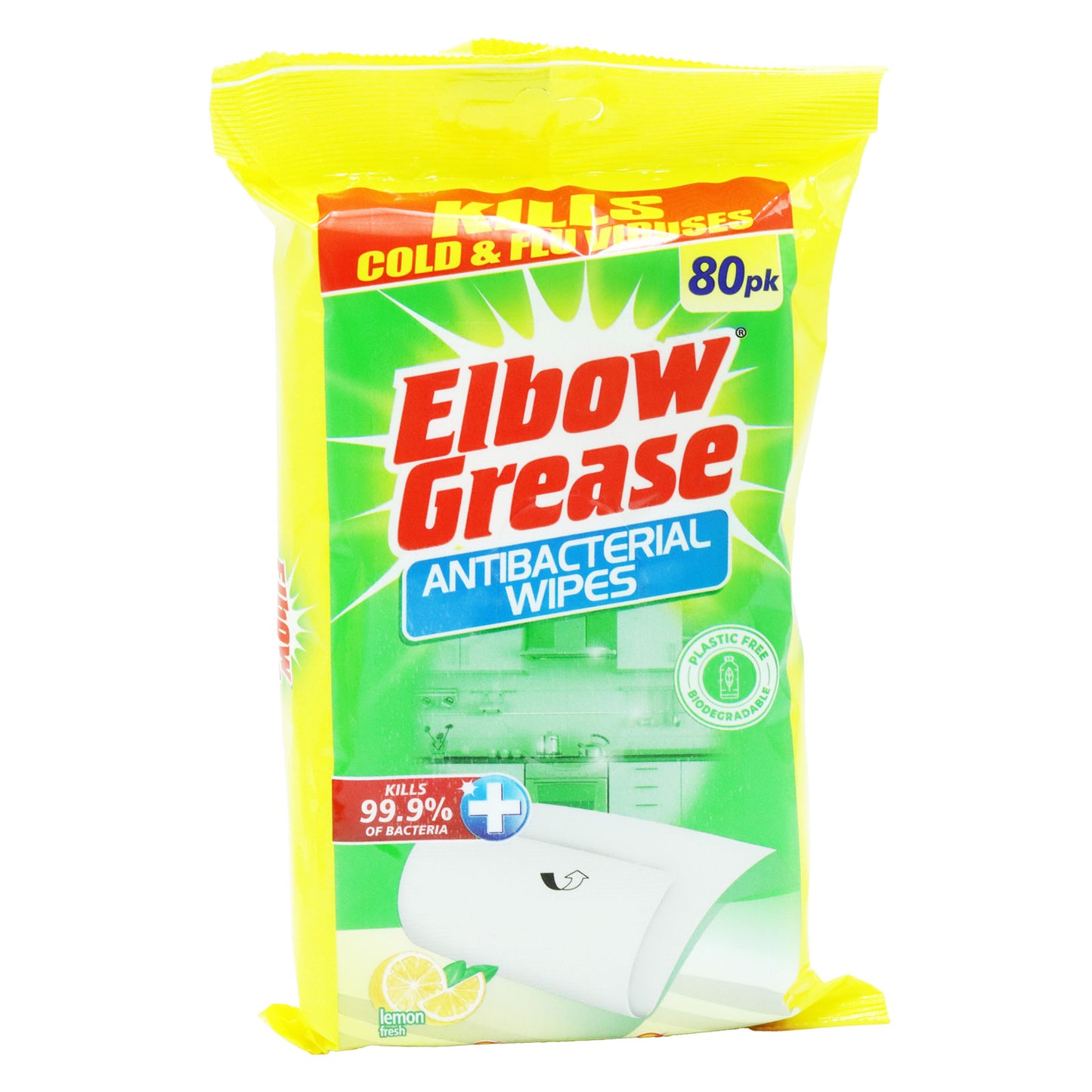 ELBOW GREASE WIPES ANTIBAC BIO LEMON