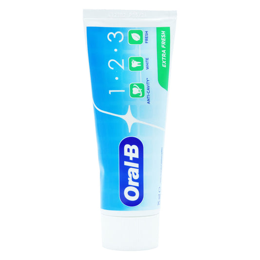 ORAL B TOOTHPASTE 123 EXTRA FRESH (C) 04/27