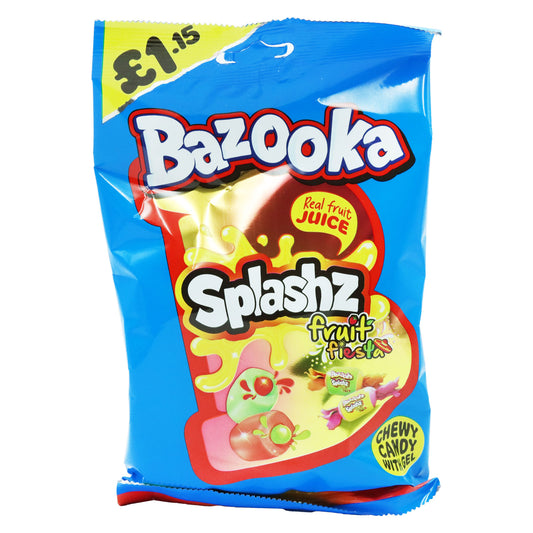 BAZOOKA SPLASH FRUITY FIESTA PM £1.15  17/12/26