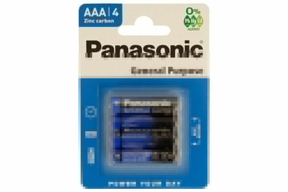 PANASONIC BATTERIES ZINC BLUE AAA 4S