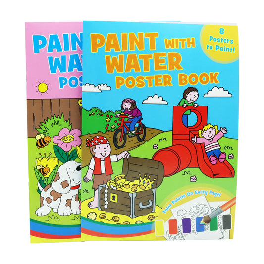 POSTER BOOK PAINT WITH WATER ASST(C)