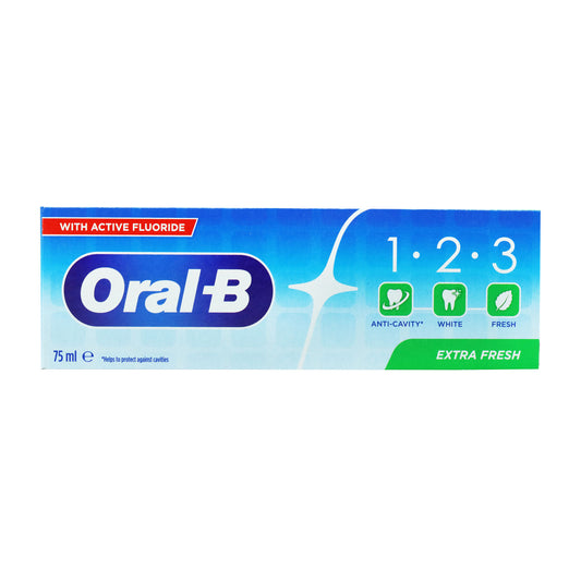 ORAL B T/PASTE 75ML 1-2-3 EXTRA FRESH (NEW PACK)