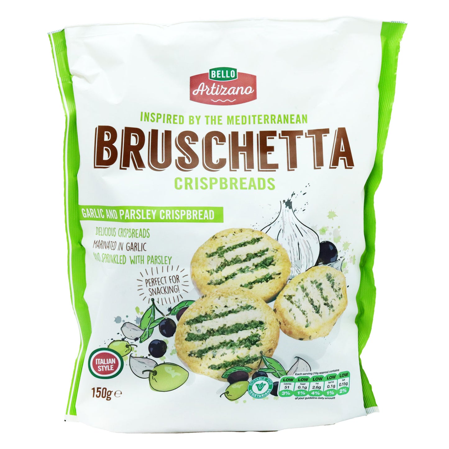 BELLO ARTIZANO GARLIC & PARSLEY BRUSCHETTA18/11/25
