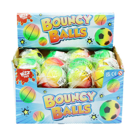 BALL RUBBER RAINBOW COLOURS 6CM(R)