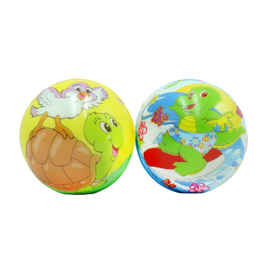 BALL PU ANIMAL DESIGN 10CM 12 ASST(R)