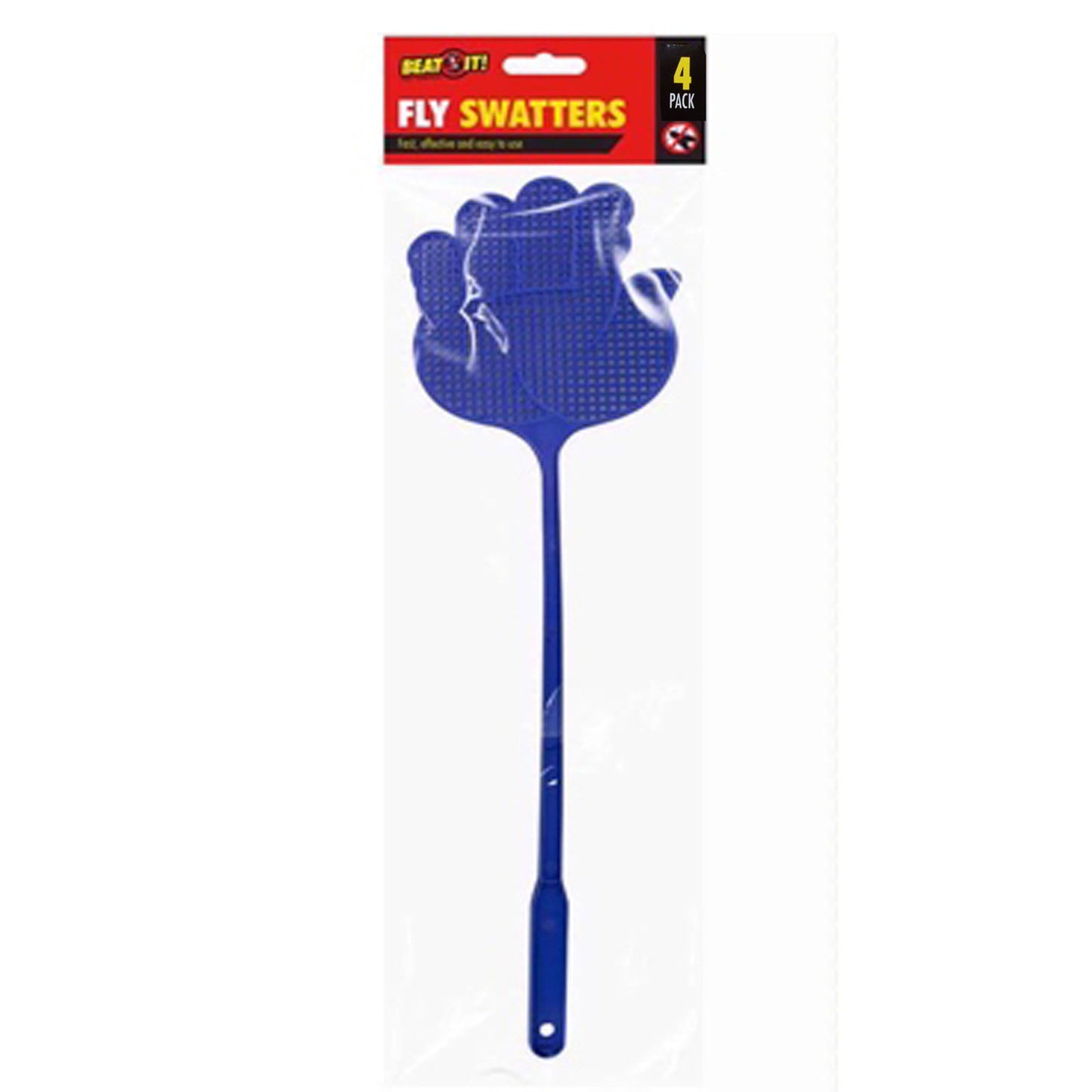 FLY SWATTERS 4PK(R)