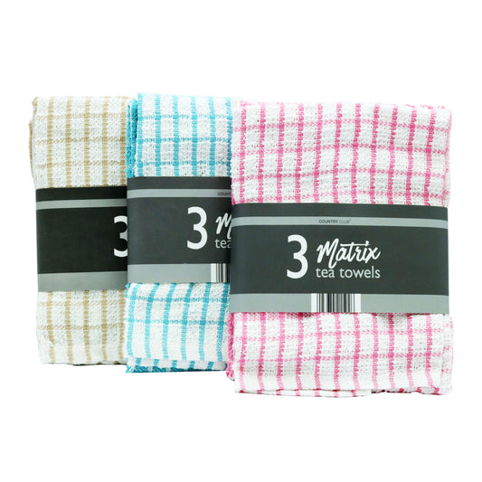 TEA TOWELS MATRIX DESIGN ASST(R)