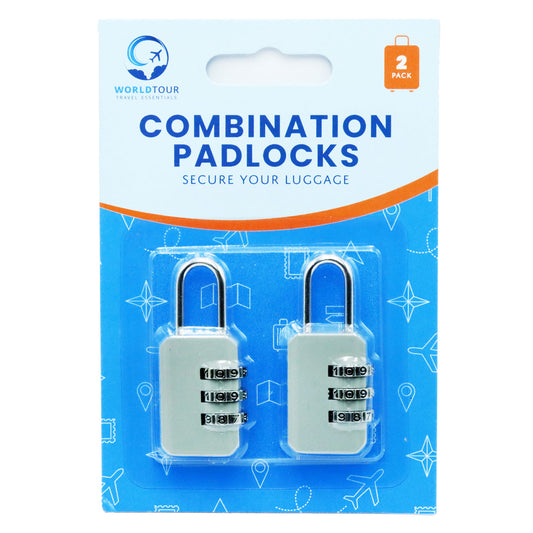 TRAVEL PADLOCKS COMBINATION 2PK(R)