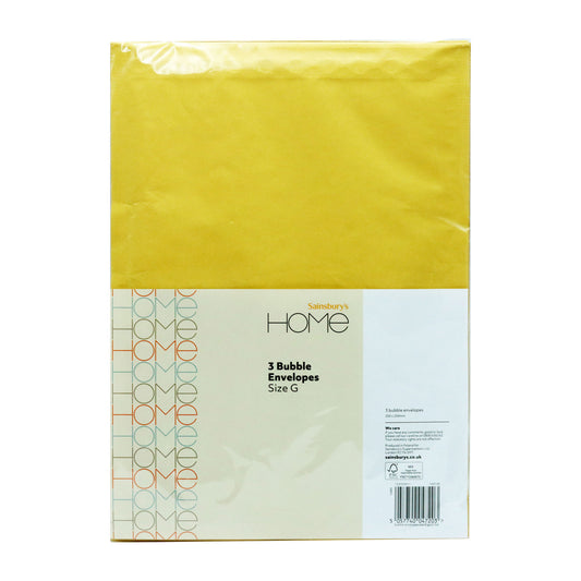 ENVELOPES BUBBLE 3PK SIZE G(C)