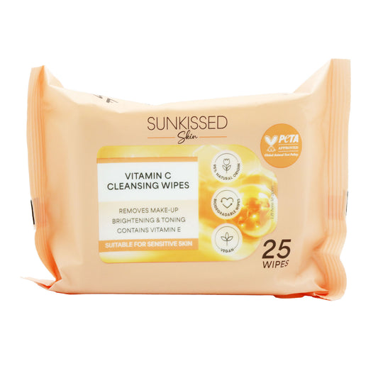 SUNKISSED FACE WIPES VITAMIN C SKIN CLEANSING
