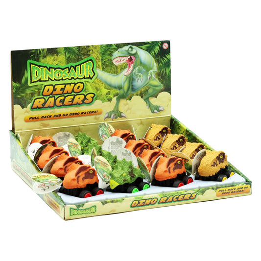 DINO RACER PULL BACK 6CM ASST(R)