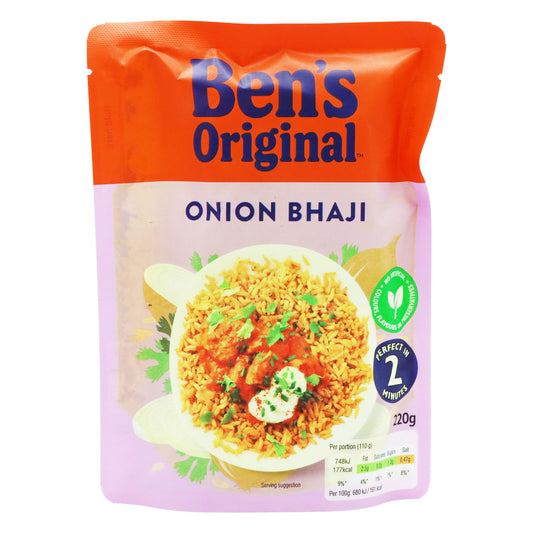 BENS MICROWAVE RICE POUCH BHAJI (C) 14/08/25