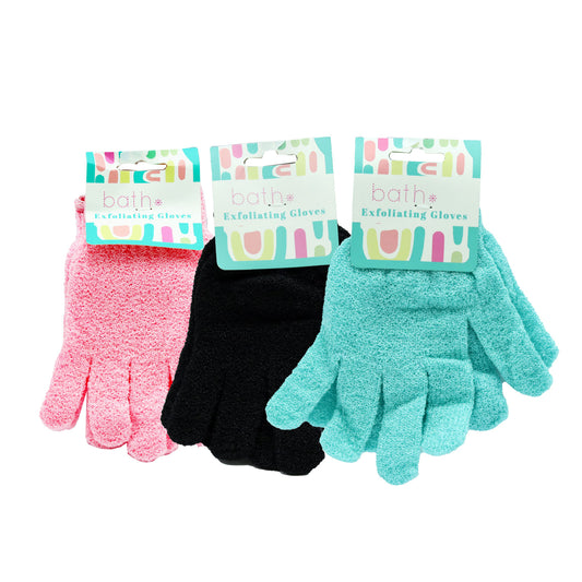 BATH ESSENTIALS EXFOLIATING GLOVES ON CLIPSTRIP(C)