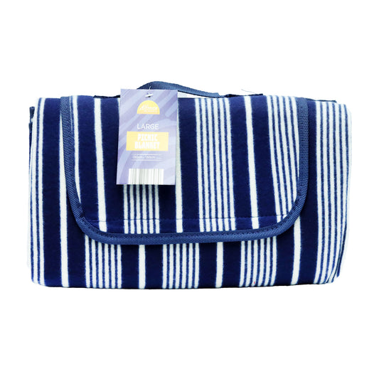 PICNIC BLANKET NAUTICAL STRIPE 130X130CM(R)