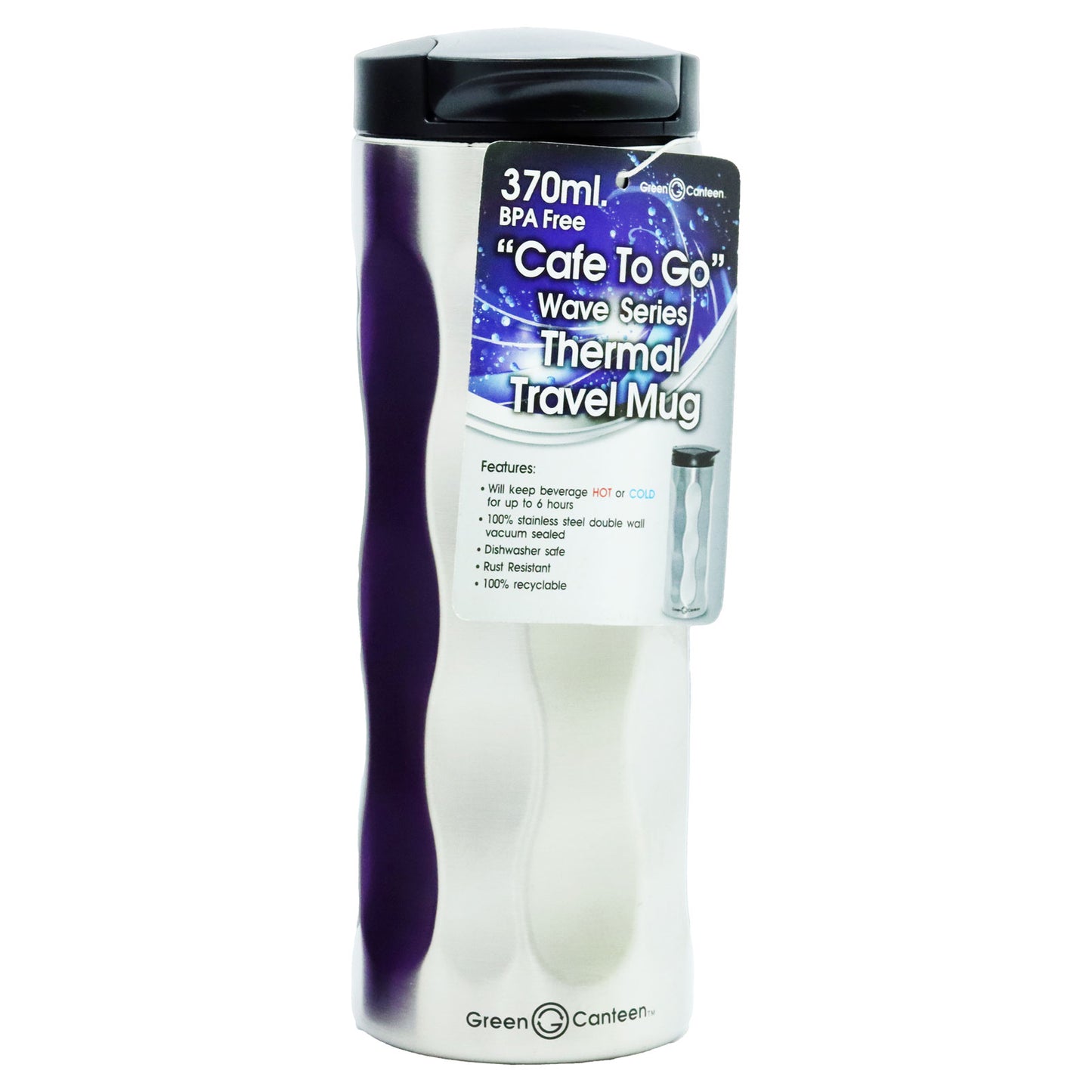 TRAVEL MUG GREEN CANTEEN STAINLESS STEEL(C)