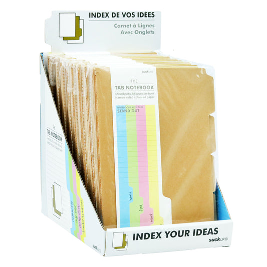 NOTEBOOK A5 KRAFT TABS IN DISPLAY(C)