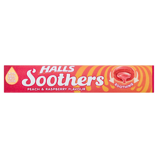 HALLS SOOTHERS PEACH & RASPBERRY 45G