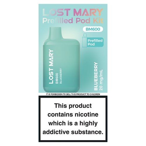 LOST MARY BM600 PREFILLED POD KIT BLUEBERRY
