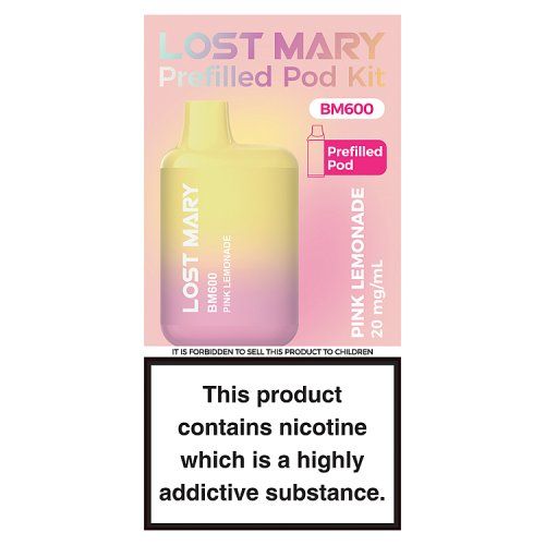 LOST MARY BM600 PREFILLED POD KIT PINK LEMONADE