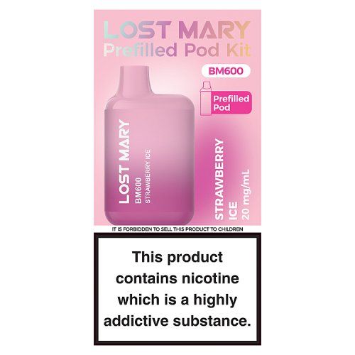 LOST MARY BM600 PREFILLED POD KIT STRAWBERRY ICE