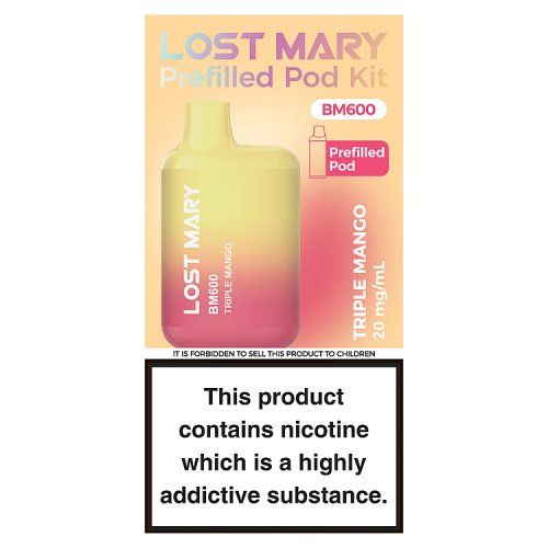 LOST MARY BM600 PREFILLED POD KIT TRIPLE MANGO