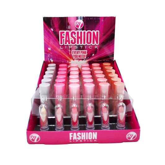 W7 LIPSTICKS PINKS IN DISPLAY