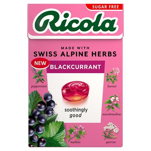 RICOLA BLACKCURRANT SUGAR FREE BOX 45G