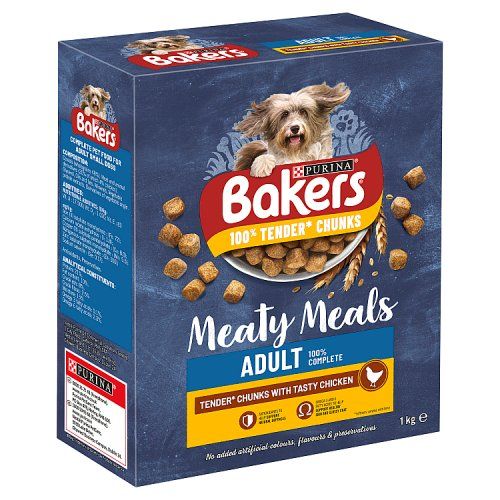 BAKERS MEATY MEALS DRY DOG FOOD CHICKEN 1KG