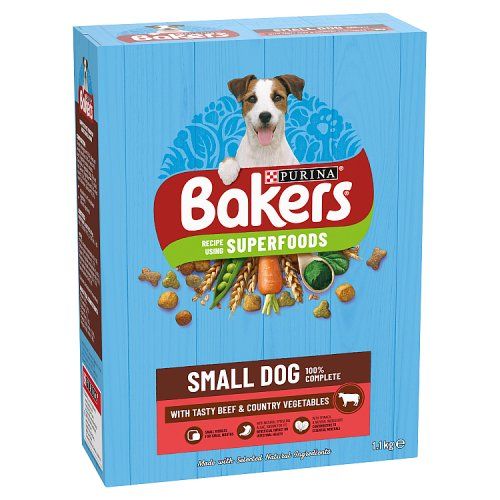BAKERS SMALL DOG DRY DOG FOOD BEEF AND VEG 1.1KG